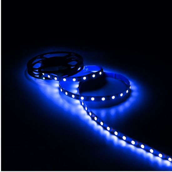 Banda LED GAUSS 2835, 60-SMD 4.8W, 12V DC, IP20, albastru, blister 5 m, 1, 50, 6 image