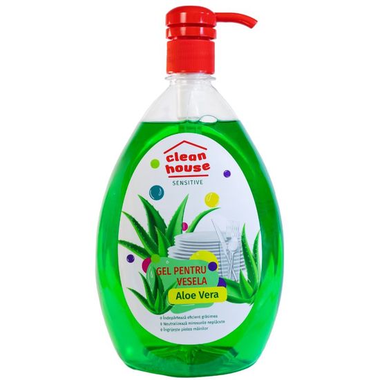 Средство для мытья посуды CLEAN HOUSE Алое Вера, 1000 мл