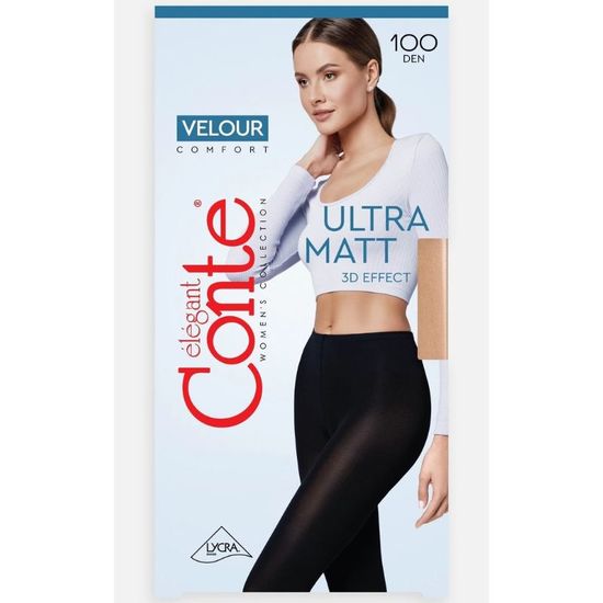 Colanti femei CONTE VELOUR 100, negru, 4