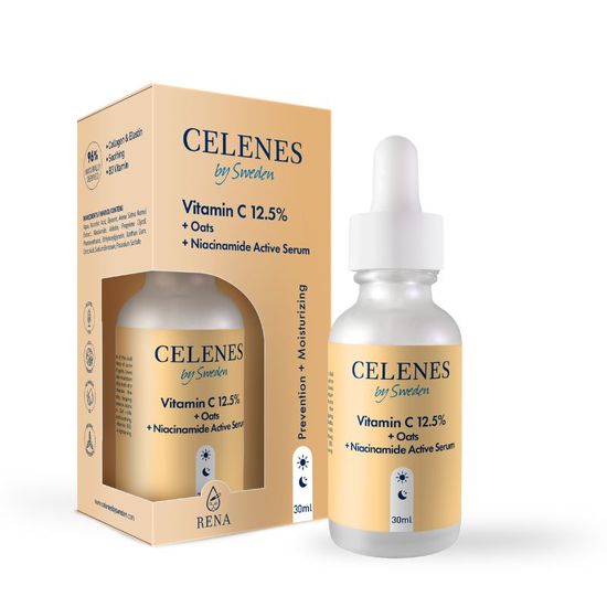 Ser CELENES, cu vitamina C 12,5%+ovaz+niacinamide, 30ml