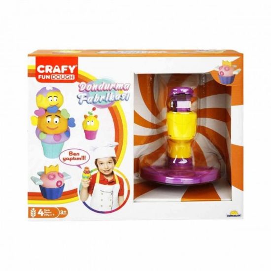 Набор пасты для лепки Crafy Dough "Фабрика мороженого" 29 эл., 4x50г, изображение 2