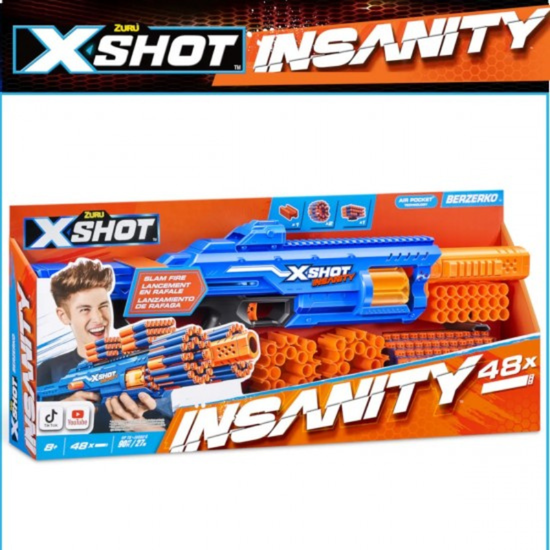 Blaster X-SHOT INSANITY BERZERKO 8 SHOT, S1, Zuru, 48 cartuse, 3 image