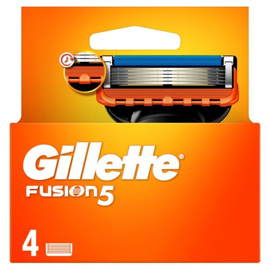 Кассеты GILLETTE FUSION 5 лезвий, 4 шт