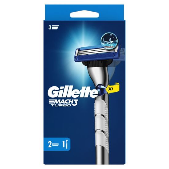Бритва GILLETTE Mach3 Turbo 3D, 1 шт + 1 запаска