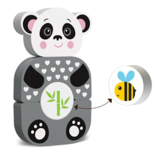 Cuburi din lemn KIDS HITS Cute Panda, KH20/004, 2 image