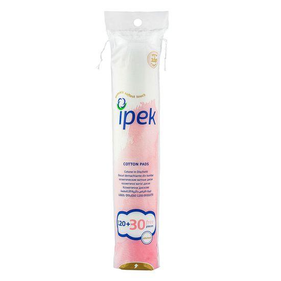 Discuri din bumbac cosmetice IPEK 120+30 buc.