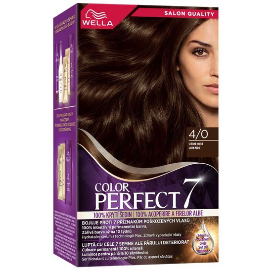 Vopsea de par COLOR PERFECT Saten Mediu 4/0, 135 ml