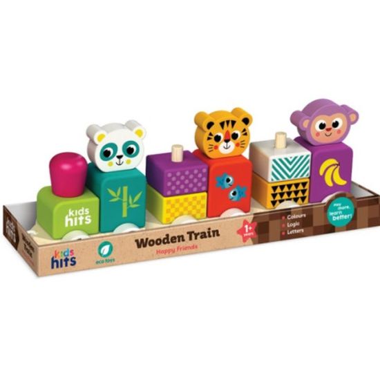​Trenul din lemn KIDS HITS Happy Friends, KH20/021