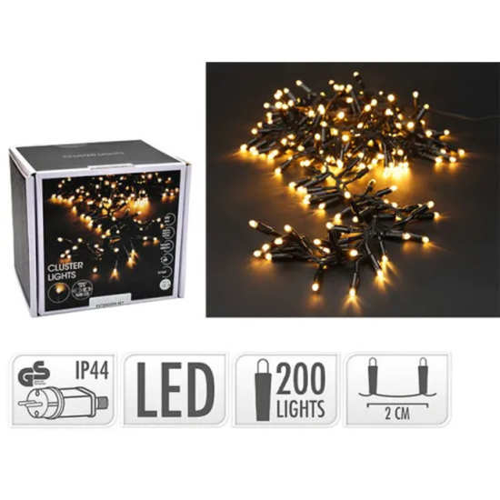 Luminite de Craciun "Dense" 200 LED, extra alb cald, fara bloc, 4 m