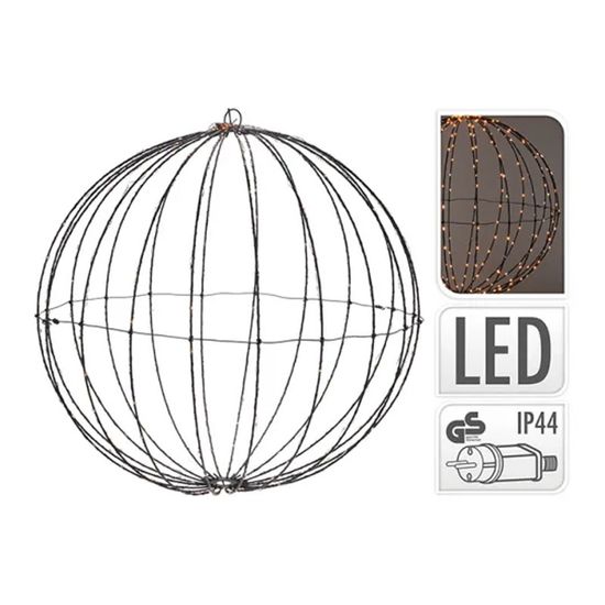 Figurina cu lumina "Sfera" 400LED, 60cm, extra alb, cronometru