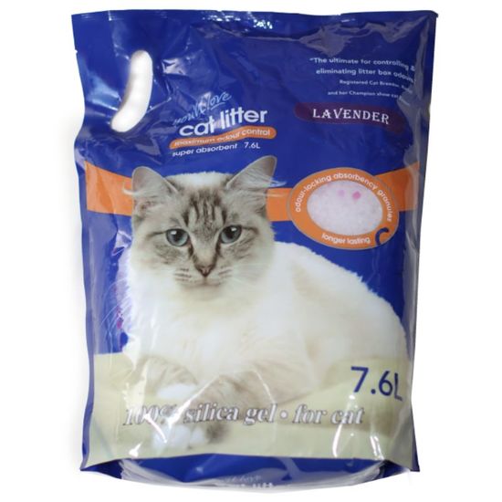 Наполнитель CAT LITTER силикагель Лaванда, 7.6 л