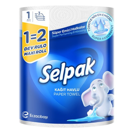 Кухонные полотенца SELPAK Mega Towell, 3 слоя, 160 листов