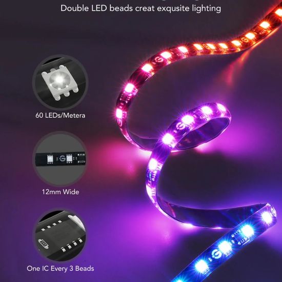 Banda LED pentru televizor GOVEE TV Light Strip RGBIC Envisual TV Backlight T2 with Dual Cameras (75”-85”), 4 image