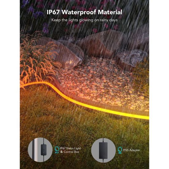 Наружная светодиодная лента GOVEE Outdoor Strip Lights, RGBIC, Outdoor, Neon, 10м, изображение 4