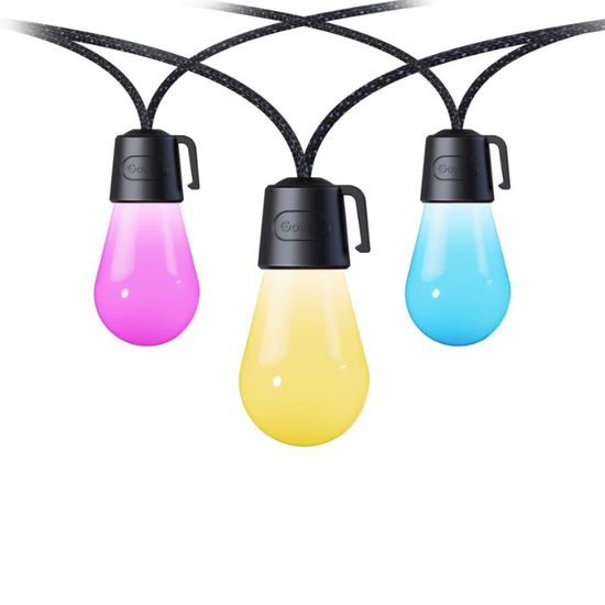 Ghirlanda de exterior GOVEE Outdoor String Lights RGBIC Smart Outdoor, 15 Light Bulbs, 15m, 5 image