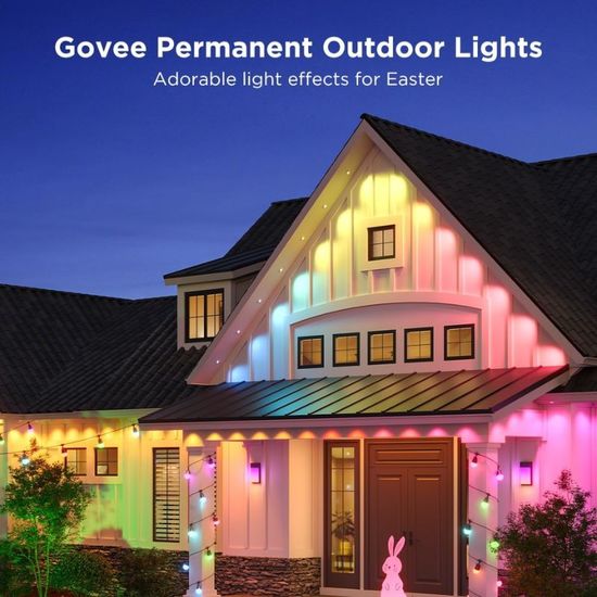 Ghirlanda de exterior GOVEE Outdoor String Lights RGBIC Smart Outdoor, 15 Light Bulbs, 15m, 4 image