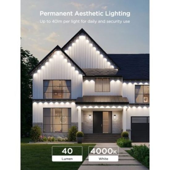 Iluminat pentru exterior GOVEE Outdoor Lights RGBICW Permanent 2, 72 Lights, 30m, 3 image