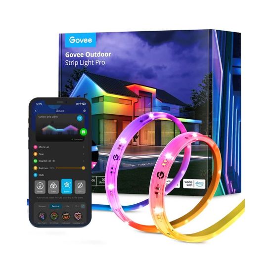 Наружная светодиодная лента GOVEE Outdoor Strip Lights RGBICWW Pro, 10м