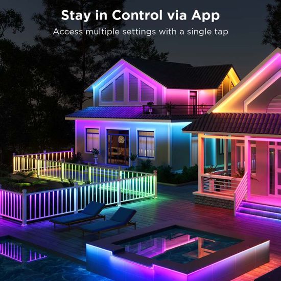 Наружная светодиодная лента GOVEE Outdoor Strip Lights RGBICWW Pro, 10м, изображение 4
