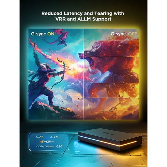 Светодиодная лента для телевизора GOVEE TV Light Strip RGBICW AI Sync Box 2 (55”-65”), изображение 3