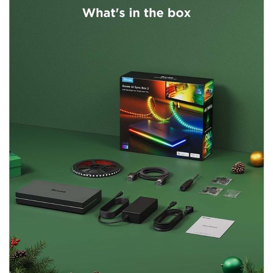 Светодиодная лента для телевизора GOVEE TV Light Strip RGBICW AI Sync Box 2 (55”-65”), изображение 7