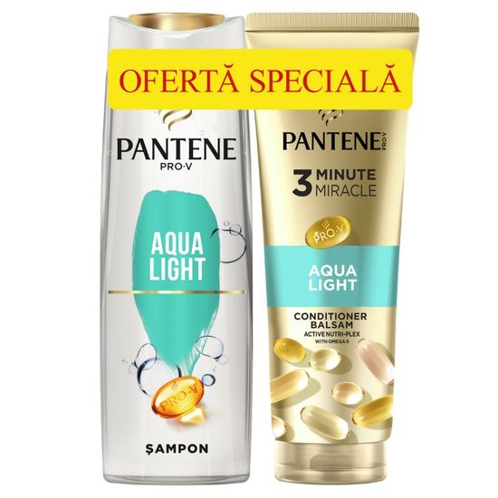 Набор шампунь и кондиционер PANTENE Aqualight, 400+220мл