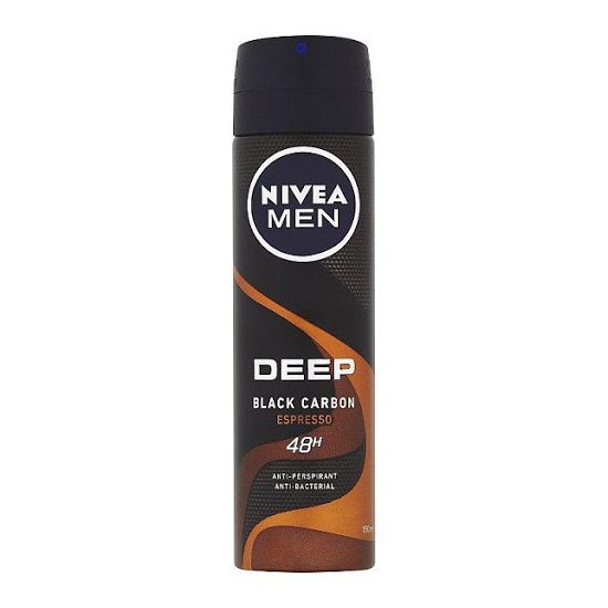 Antiperspirant-spray NIVEA Deo Deep Espresso, pentru barbati, 150 ml