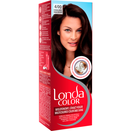 Краска для волос LONDA COLOR Тёмно-Коричневый 4/00, 110 мл