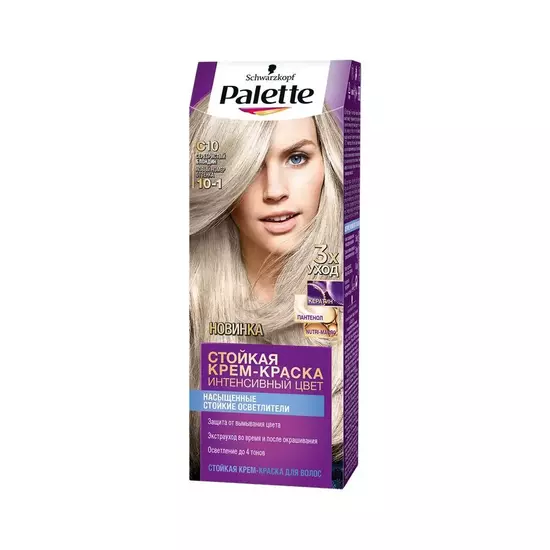 Крем-краска для волос PALETTE, C-10 (10-1) Серебристый Блондин, 110 мл
