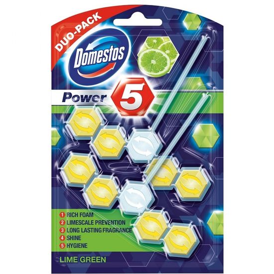 Odorizant WC Domestos Power 5 Duo Pack (Lime) 2 x 55 g