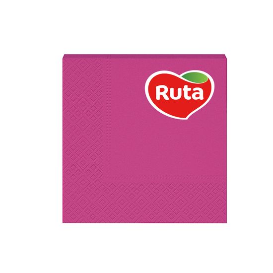 Салфетки RUTA ароматизированные, розовые, 3 слоя, 33 х 33 см, 20 шт