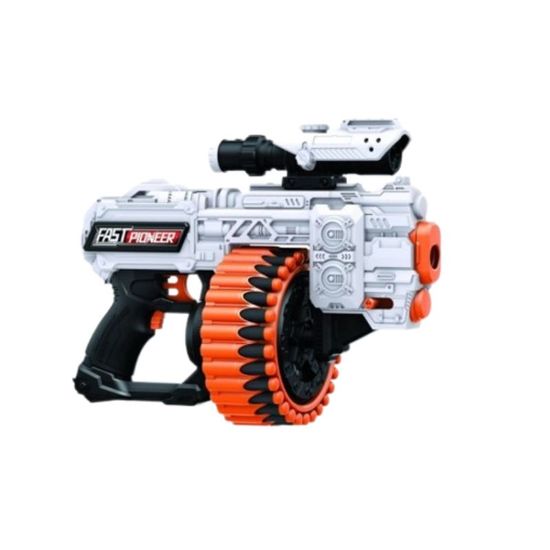 Игрушечный бластер электрический FAST PIONEER BIG521, 48 снарядов, вращающийся цилиндр, изображение 2