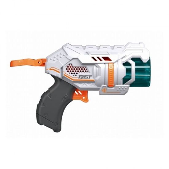 Игрушечный бластер ручной FAST PIONEER BH701, 4 снаряда, вращающийся цилиндр, изображение 2