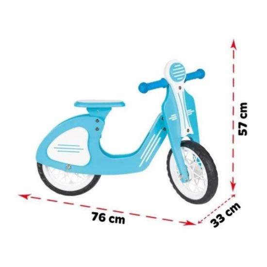 Retro-bicicleta fara pedale, cu roti EVA, albastra/roz, 3 image