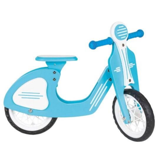 Retro-bicicleta fara pedale, cu roti EVA, albastra/roz, 2 image