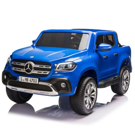 Masinuta electrica MERCEDES X-CLASS, 12V7Ah, motor 45Wx2, roti EVA, scaune din piele