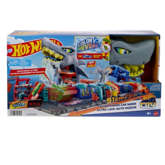 Игровой набор HOT WHEELS City Ultra Shark Car Wash Track, изображение 7