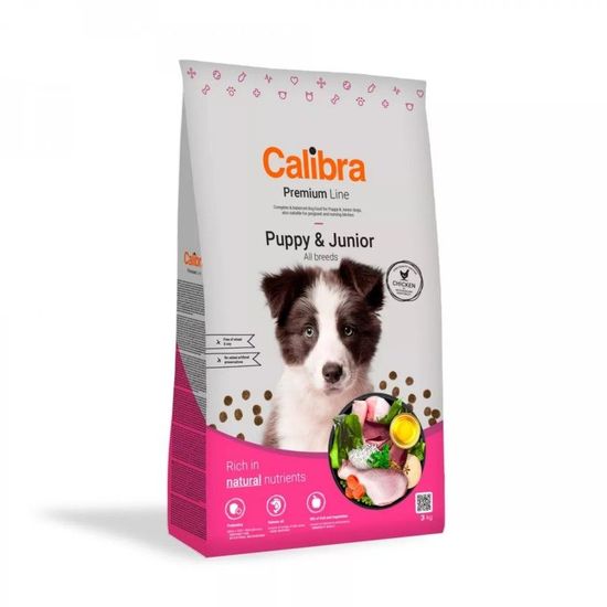 Сухой корм CALIBRA Dog Premium Line Puppy&Junior, 3кг