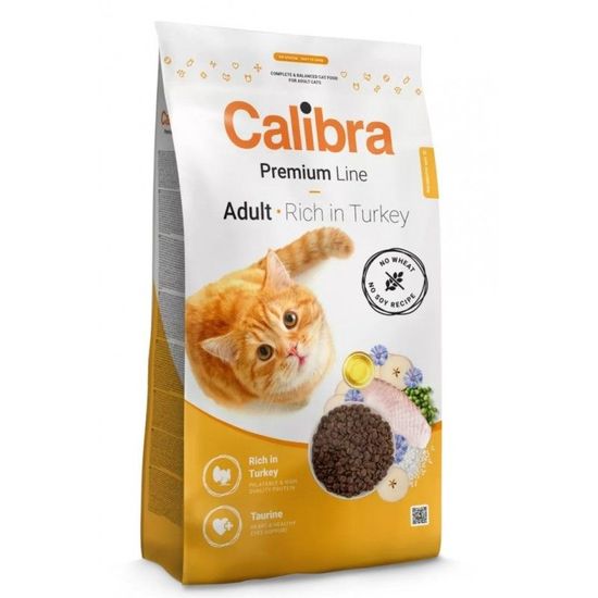 Сухой корм CALIBRA Cat Premium Line Adult Turkey, 10кг