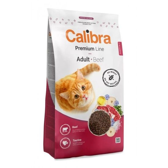Сухой корм CALIBRA Cat Premium Line Adult Beef, 2кг