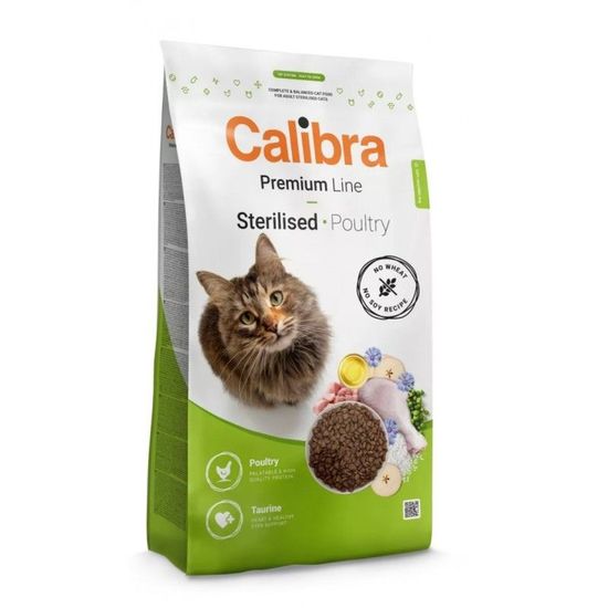 Hrana uscata CALIBRA Cat Premium Line Sterilised Poultry, 10kg