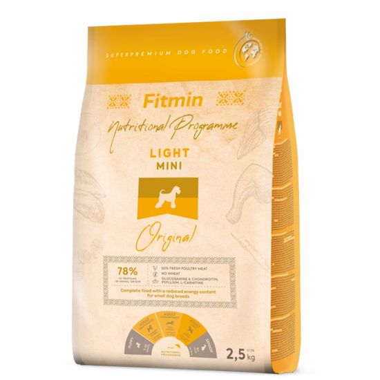 Сухой корм FITMIN dog mini ligh, 2.5кг