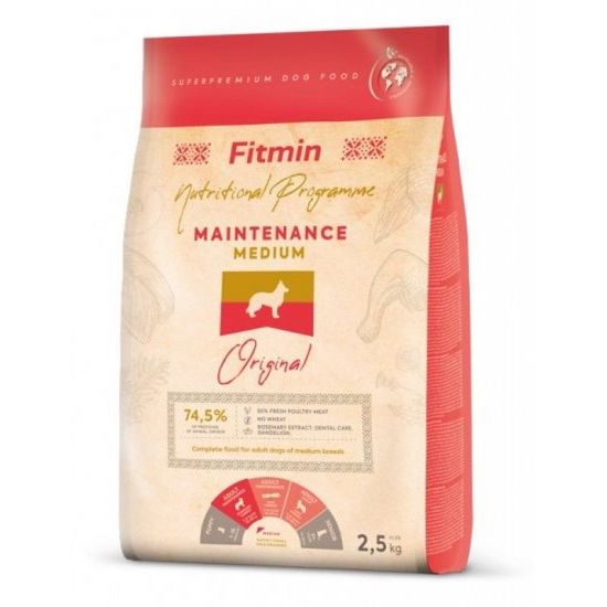 Сухой корм FITMIN dog medium maintenance, 2.5кг