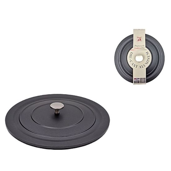 Крышка Pinti Tradition Pro Black, с алюминиевой ручкой, 28см