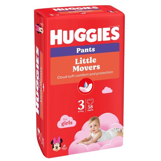 Chilotei pentru copii HUGGIES Pants Mega 3, 6-11 kg, pentru fete, 58 buc, 2 image