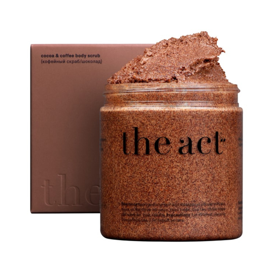 Scrub de corp THE ACT, cu cafea si ciocolata, 300 g