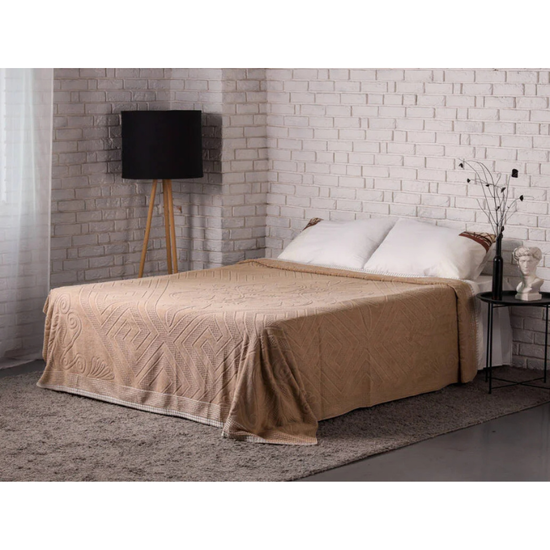 Покрывало BUMBACEL Grecia Premium Romb, Latte, 200x220 cм