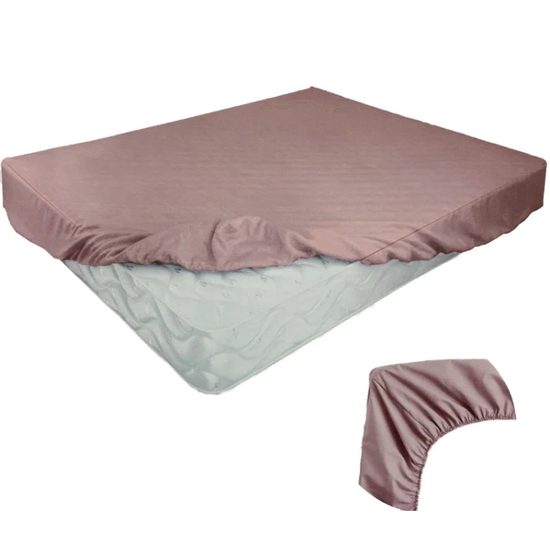 Cerceaf de pat BUMBACEL PREMIUM Satin, MELLOW ROSE Double, cu elastic, SF1705, 200x220 cm