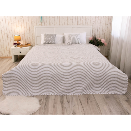Покрывало DORMEO Fusion, 2в1, серый/белый, 140x200, изображение 2