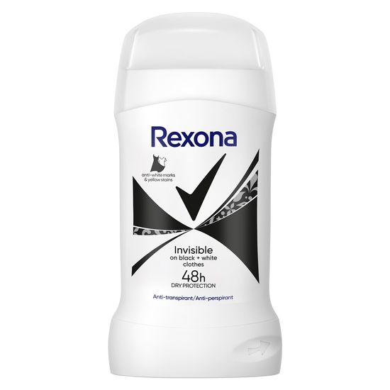 Antiperspirant stic REXONA Invisible, alb-negru, 50 ml